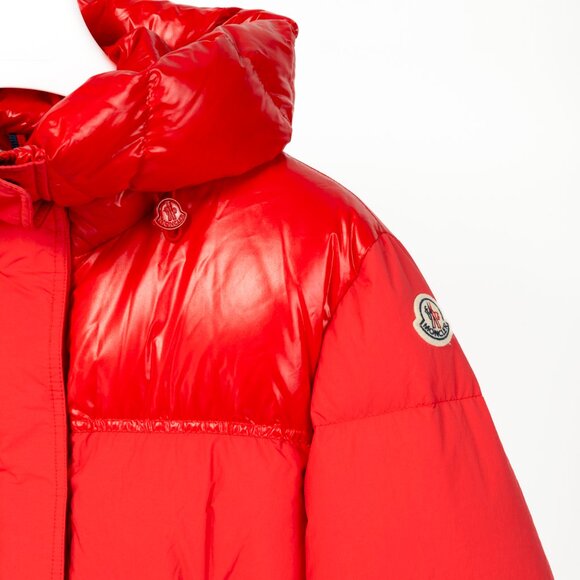 Moncler Etival Red Quilted Hooded Down Jacket - Picture 5 of 16